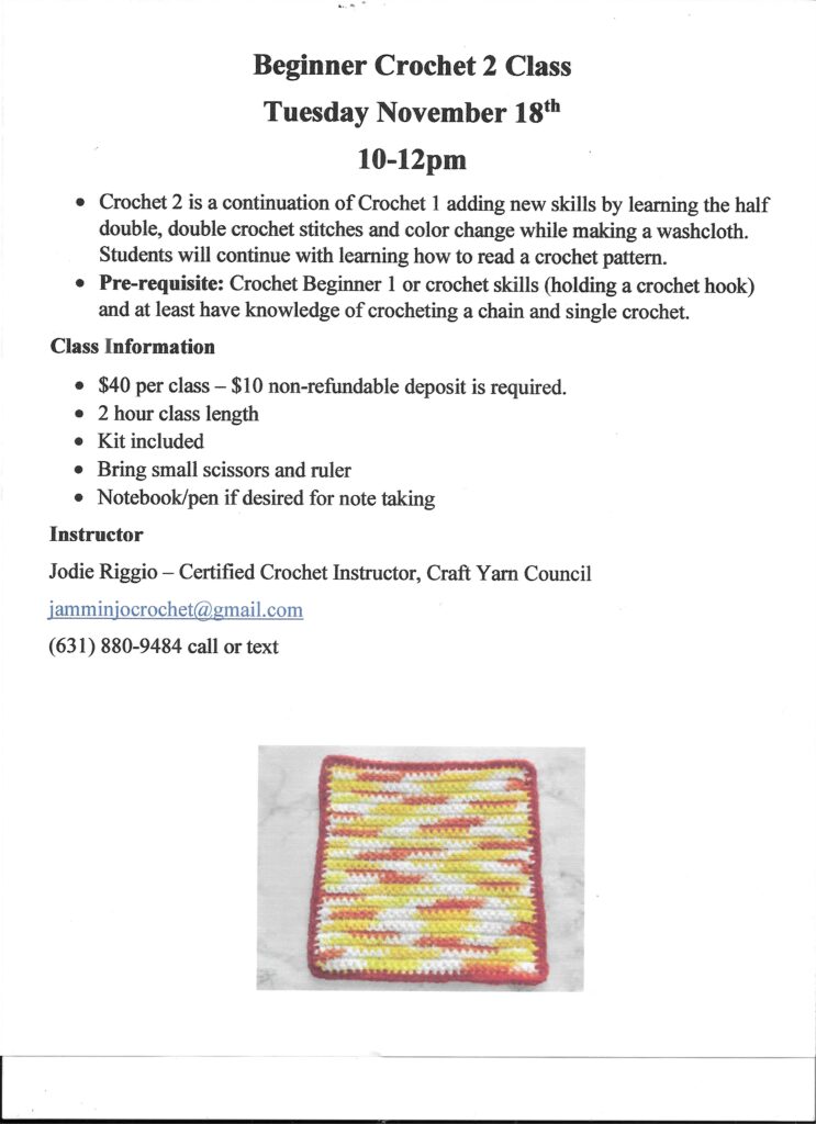 Crochet Class 2