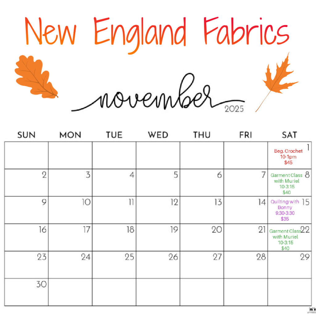 classes Nov